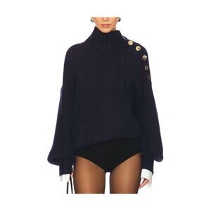 Retrofete 'Amalia' Navy Wool Sweater Size XS